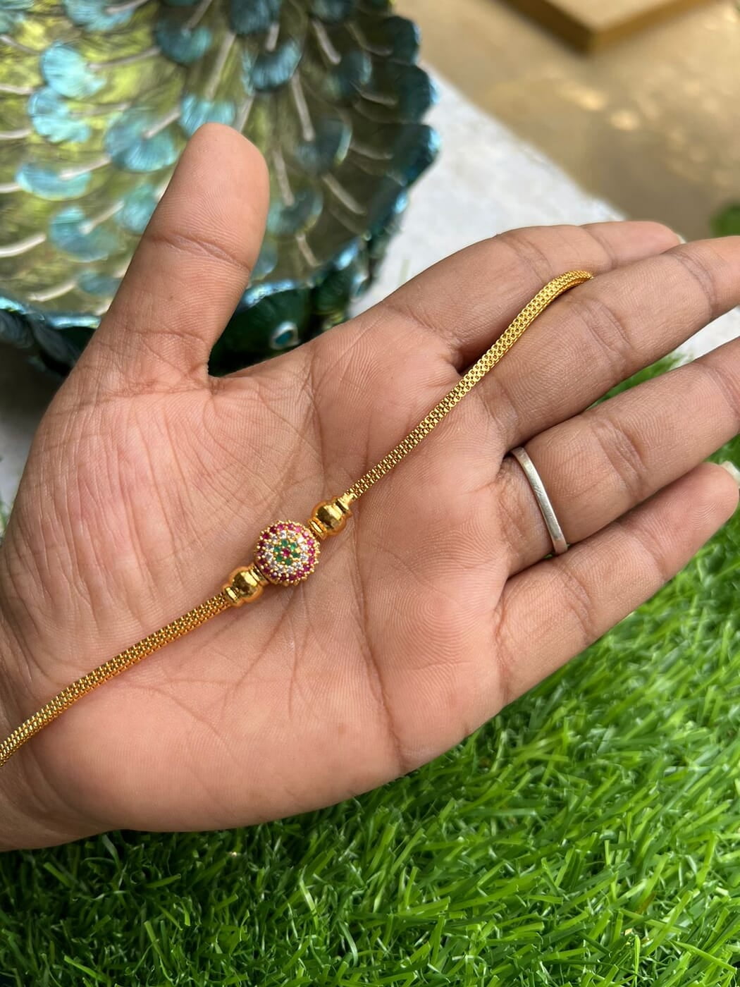 One gram gold mugappu chain discount